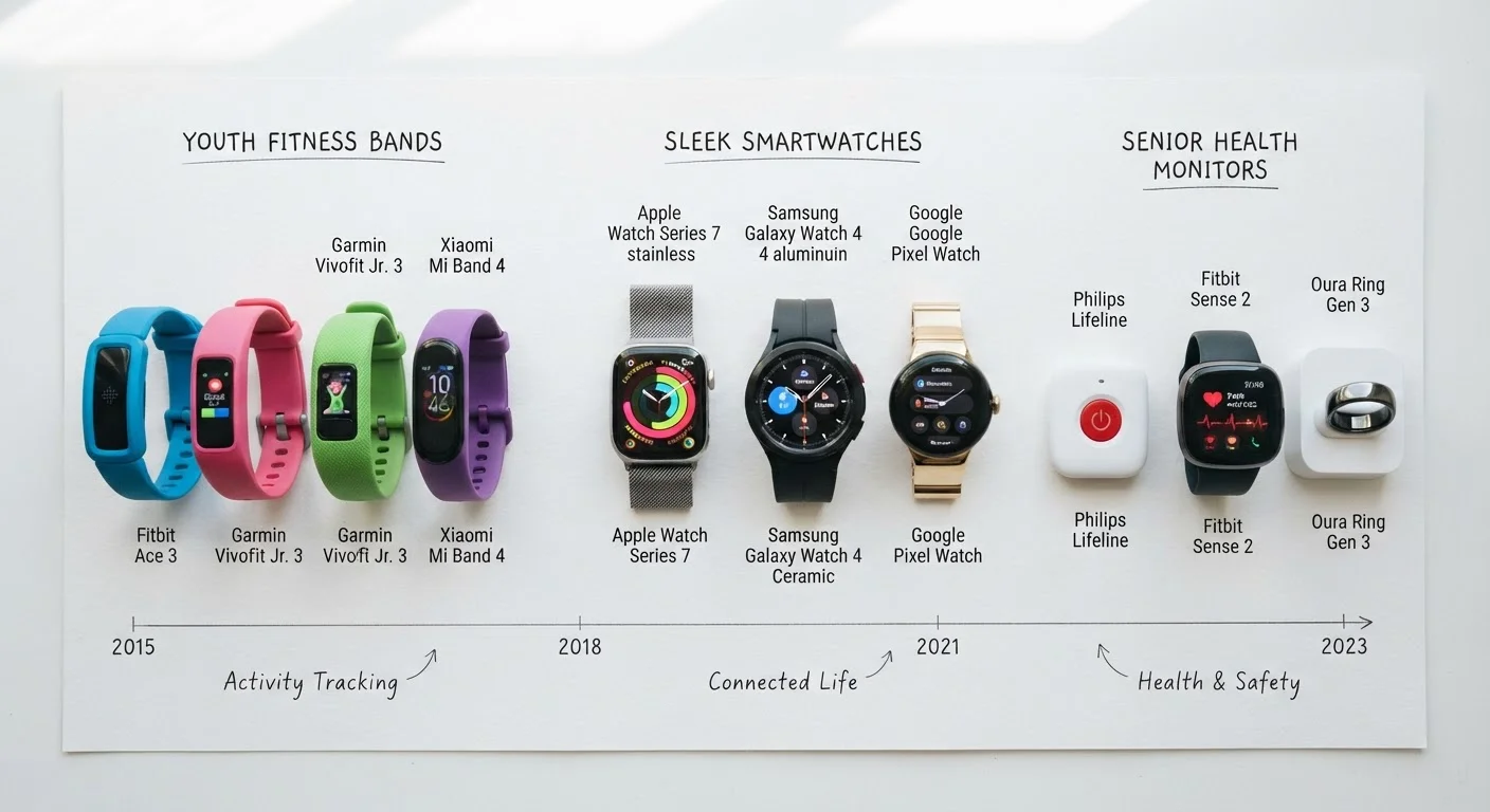 Wearables Across Life Stages: How Usage Patterns Shift from Youth to Later Life
